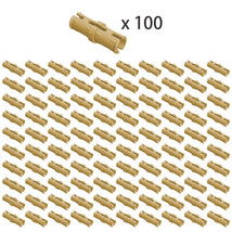 100x Tan Part 2780 Connector Peg w. Friction / Technic Pin with Center S... - £5.44 GBP