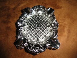 Fancy Nickel Chrome Brass Ashtray image 3