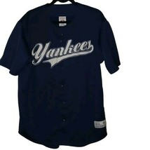 True Fan New York Yankees Button Up Jersey Men&#39;s Size Large - $29.99