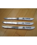 Vintage Pioneer Seed Brand Steak Knife Lot of 3 - $156.14 MXN