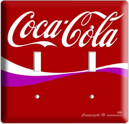 COCA-COLA PURPLE COKE DOUBLE LIGHT SWITCH COVER PLATE N