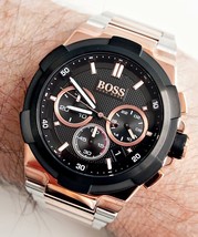 Hugo Boss Uhr HB1513358 Herren Supernova Two Tone Chrono Uhr Neue Garantiebox - £101.10 GBP