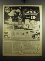 1970 Science Program Model Kits Ad - You can build your own Apollo Lunar Module  - $18.49