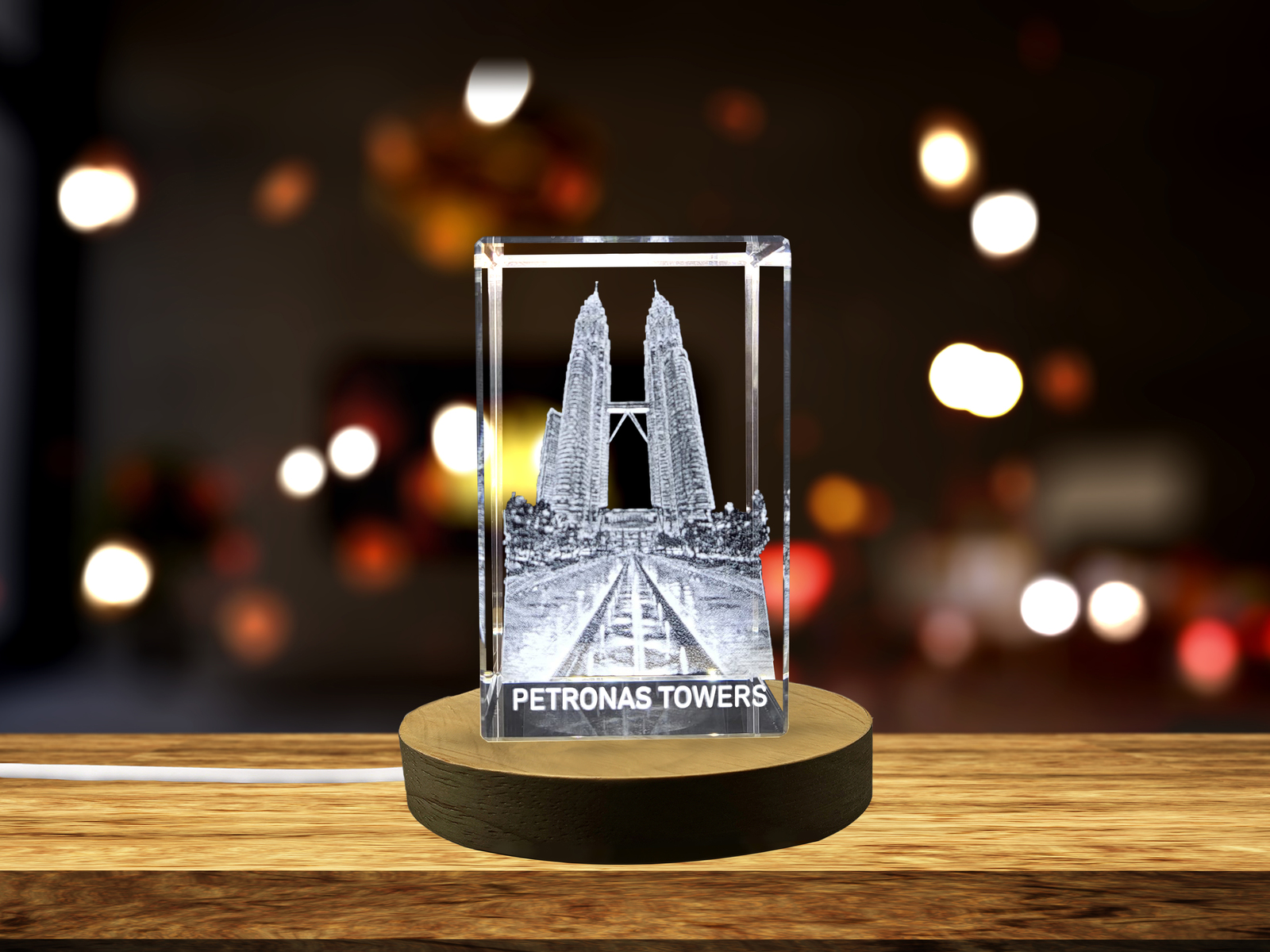 LED Base included | Soaring Elegance - Petronas Towers Immortalized in 3D