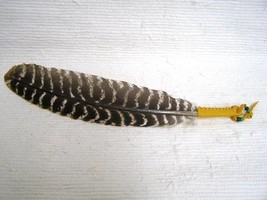 Native American Made Sacred Prayer Feather Leather Base - £20.00 GBP