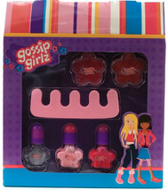 1 Gossip Girlz Chit Chat B Contains 2 Flower Lip Gloss Pot 3 Nail Polish Toesie - £5.50 GBP