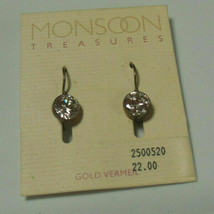 Monsoon Treasures 925 Sterling Silver Vermeil Hook Earrings - £15.00 GBP