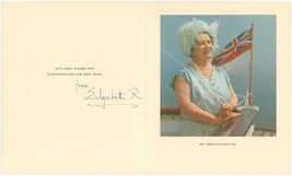 1967 Queen Elizabeth II Mother Autograph Hand Signed Christmas Card Beck... - £1,141.02 GBP