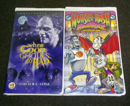Lot of 2 Halloween VHS When Good Ghouls Go Bad &amp; Monster Mash RL Stine O... - £14.61 GBP