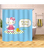 Hello Kitty Waterproof Shower Curtain Set Bathroom Decor Curtain W/Hooks Gift70" - $16.80 - $24.80