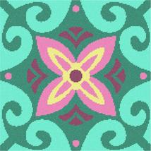 Pepita Motif Square 4 Needlepoint Canvas - $100.00+