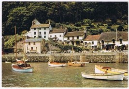 Postcard Lynmouth Harbour &amp; Mars Hill Devon England UK - £2.32 GBP