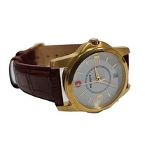 Wenger Watch 20mm Genuine Leather Band 7258x Stainless Steel Water Resistant100m - £47.03 GBP