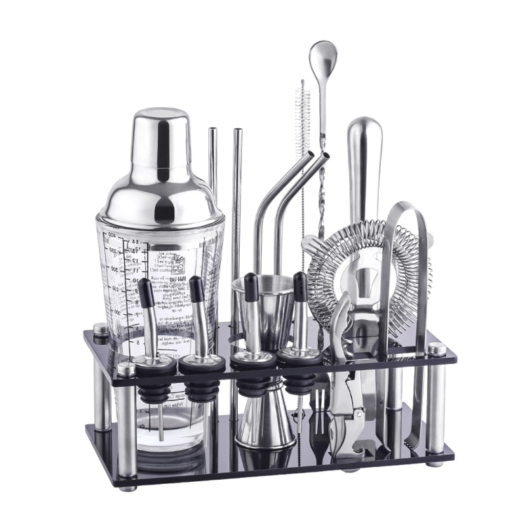 Professional Set 17 in 1 400 ml graduated Shaker and Stainless steel accessories - £59.73 GBP