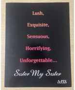 Sister My Sister Original Press Kit 8.5x11” Video Store Promo CV JD - $205.74 MXN