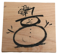 Penny Black Rubber Stamp Top Hat Snowman Winter Snow Holidays Card Making Holly - £4.79 GBP