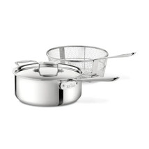 All-Clad D5 Polished 5-ply 6-qt Deep Fryer Set with Fry Basket lid - $159.99