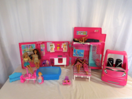 Mattel Barbie Sisters Life In The Dream House Camper RV Glam Camper + Po... - $29.72