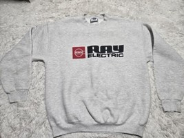 Vintage 90s Ray Electrical Logo Lee XL Sweatshirt Michigan Company Spots... - $27.17