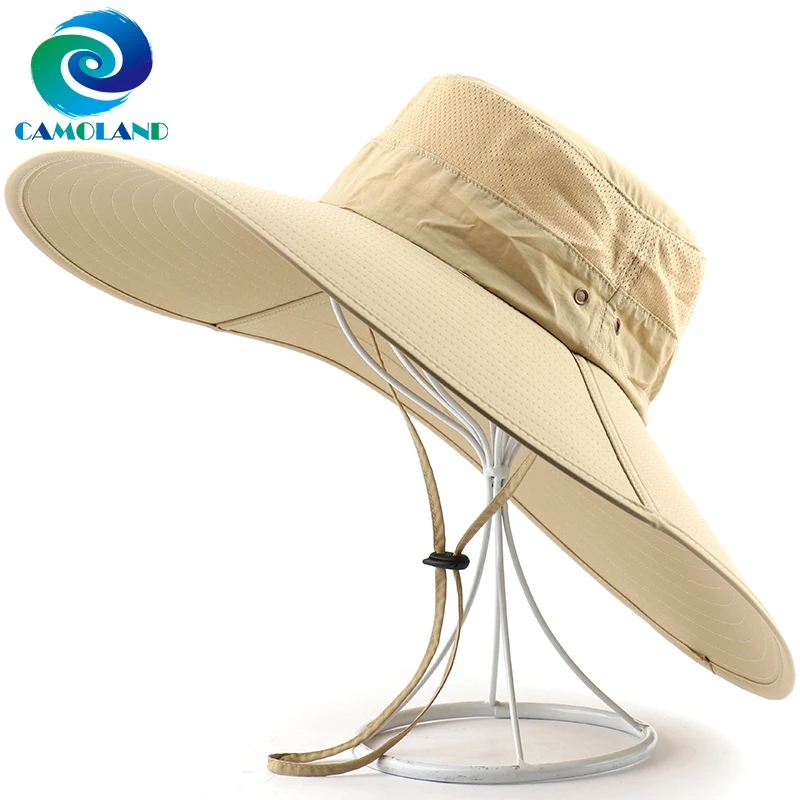 CAMOLAND Waterproof Bucket Hats For Women Men Super Long Wide Brim Fishing - £16.66 GBP