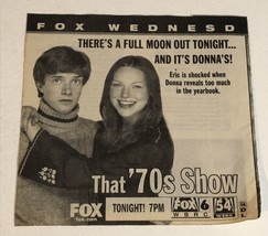 That 70’s Show Tv Guide Print Ad Laura Prepon Topher Grace TPA17 - £4.69 GBP