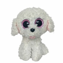 Ty Beanie Boo Pippie White Toy Poodle Puppy Dog Stuffed Animal 2016 6&quot; - £16.33 GBP
