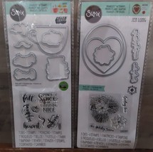 Sizzix Framelits Stamps 663168/662271 Coffee Hearts 2 Packs Jen Long Lin... - £14.57 GBP