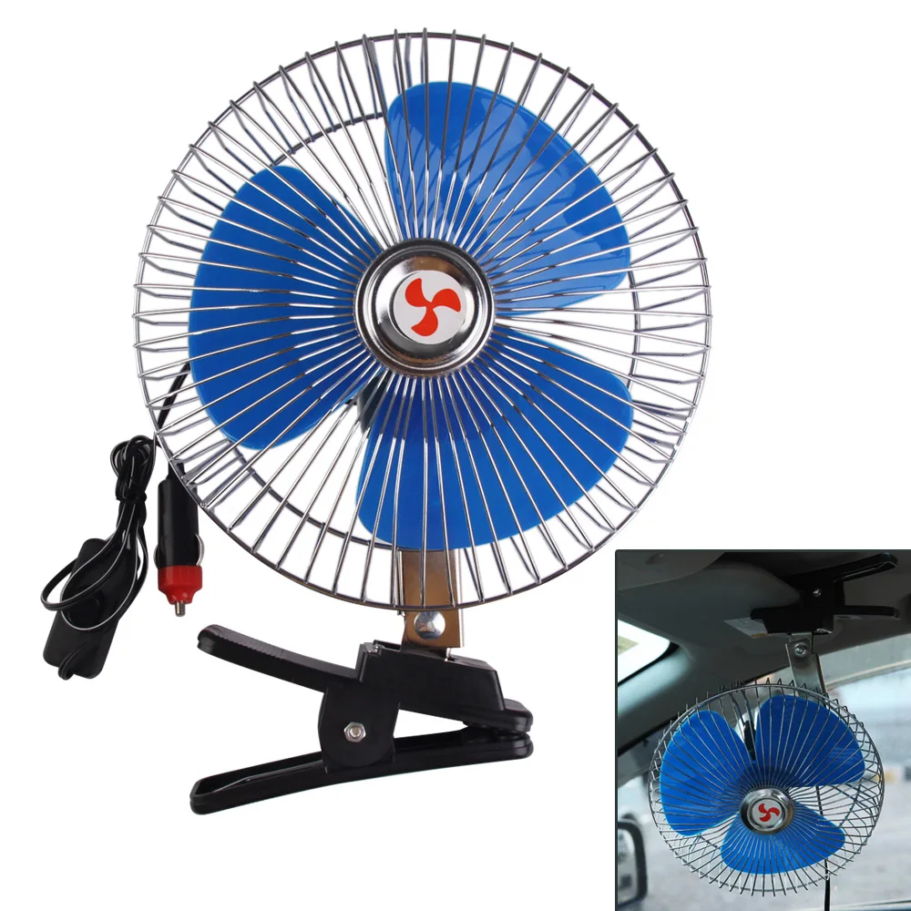 VODOOL 8 Inch 12V Portable Vehicle Auto Car Oscillating Cooling Fan - £19.99 GBP