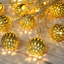 Betus 10Ft 20 LED Moroccan Globe LED Fairy String Lights Party Hanging Lights - £7.87 GBP