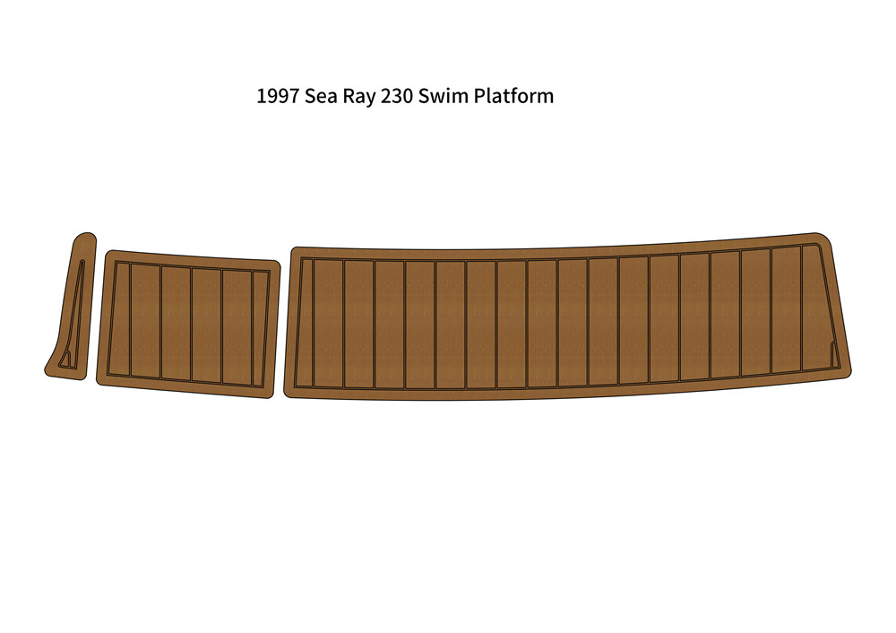 1997 Sea Ray 230 Swim Platform Pad Boat EVA Foam Faux Teak Deck Floor Mat - $281.00