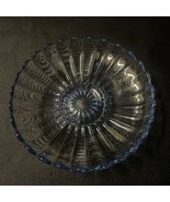 Vintage Blue Glass Candy Fruit Dessert Bowl on Pedestal 7” - €16,30 EUR