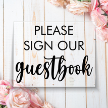 Guestbook Elegant Acrylic Wedding Sign Table Sign Wedding Reception Signage - £17.32 GBP