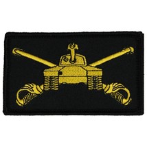 Army Armor 2 X 3 Embroidered Uniform Shirt Black Patch With Hook Loop - £22.66 GBP