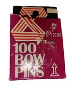 Vintage Pixie Bow Maker Refill Bow Pins 100 Ct Box NEW (but torn box) Ge... - €16,21 EUR