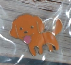 Cute Puppy Dog Pin Badge Brooch Lab Enamel Gift Fashion Accessories Brown 1&quot; - £3.94 GBP
