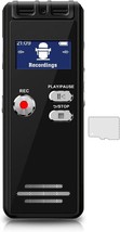 Small Digital Voice Recorder Voice Activated Recorder 16GB Rechargeable - £17.50 GBP