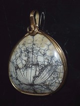 Vintage Wire Wrapping Fossilized Pendant - £58.25 GBP