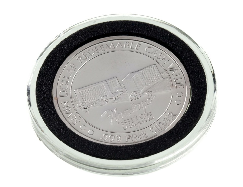 Flamingo Hilton Laughlin, NV Casino Gaming Token, Fine Silver Item image 4