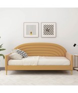 Twin size Mid-Century Modern Yellow Velvet Upholstered Daybed - $12,143.09 MXN