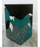 Vintage Asian Art Deco Style Painted Pedestal Side Table By John Wo 24.5... - $296.01