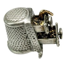 Nicholas Gish Pewter Thimble Jewelry Box w 2 Drawers That Open - Signed ... - £23.49 GBP