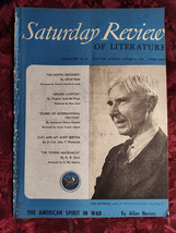 Saturday Review October 31 1942 Carl Sandburg Allan Nevins - £8.34 GBP