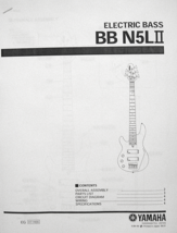Yamaha BBN5L II Left Handed Bass Guitar Service Manual and Parts List Bo... - $11.87