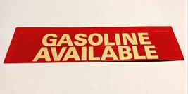 Rare Vtg Stout Industries Gasoline Gas Available Station Hours Metal Tin Sign  - £54.72 GBP