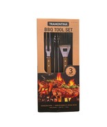 Tramontina 3Pc Stainless Steel BBQ Tool Set Slotted Spatula Tongs Grill ... - $22.99