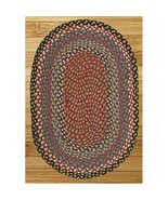 Capitol Earth Rugs Burgundy-Blue-Gray Jute Braided Rug - €72,26 EUR
