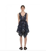 Self-Portrait Star Handkerchief Sleeveless Satin Dress UK 4 US 0 - $122.50