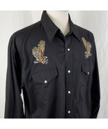 High Noon Western Shirt XL Embroidered Hawk Eagle Snap Cowboy Rockabilly... - £25.10 GBP