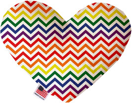 Rainbow Chevron 8 inch Heart Dog Toy - $47.85 CAD