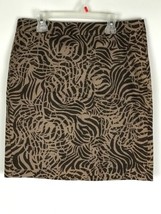 Knee High Banana Republic Skirt Sz 8 Brown Jungle Print - £9.07 GBP